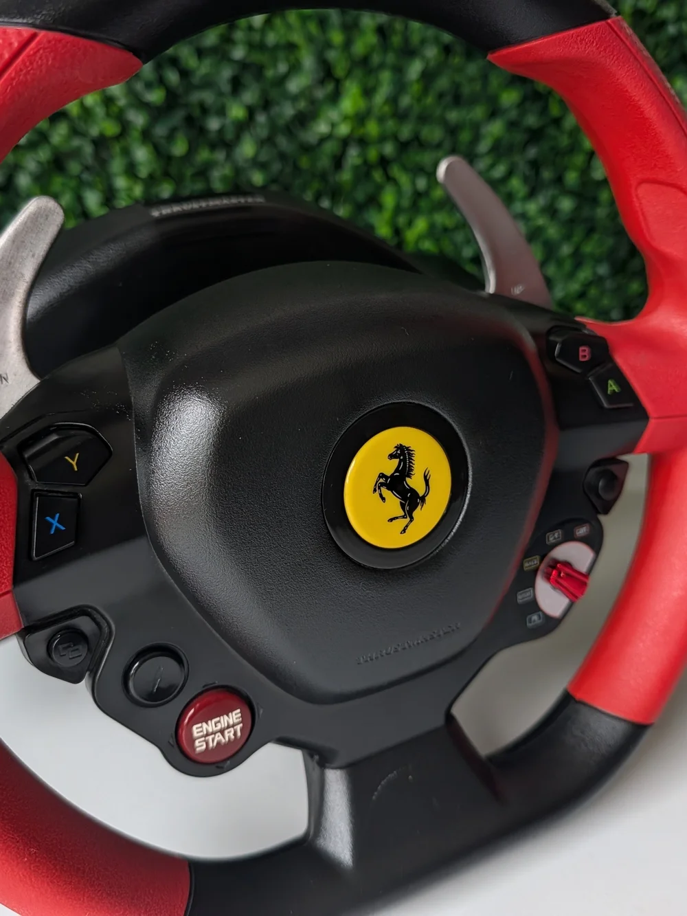 Ferrari Yellow Prancing Horse Racing Wheel - Red & Black